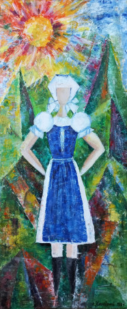 Kopaničiarka, 30x60 cm, akryl